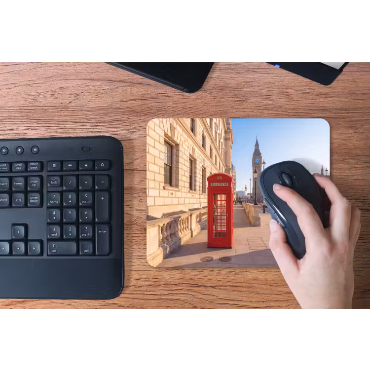 Muismat - Telefooncel - Rood - Londen - Stad - Architectuur — 3