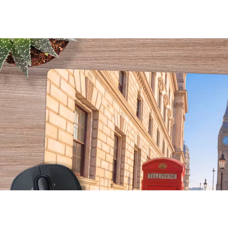 Muismat - Telefooncel - Rood - Londen - Stad - Architectuur — 4