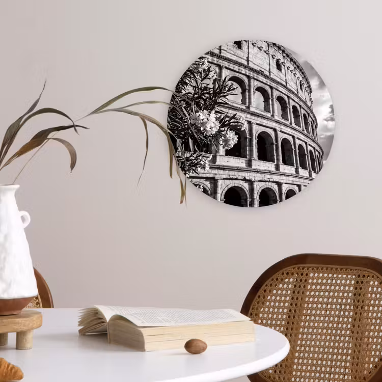 Muurcirkel - Architectuur - Colosseum - Rome - Historisch - Zwart-wit — 4