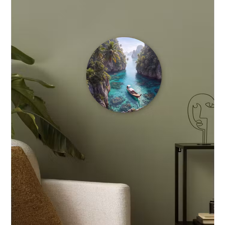 Muurcirkel - Eiland - Tropisch - Water - Palmbomen - Natuur — 3