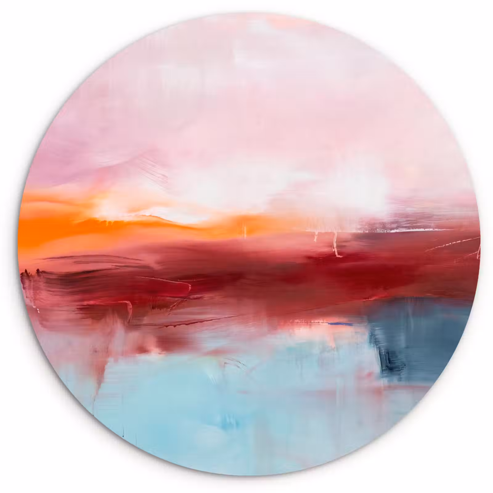 Muurcirkel - Abstract - Kleuren - Modern - Kunst - Roze — 1