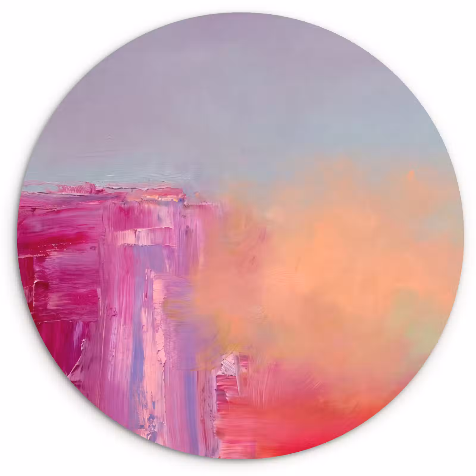 Muurcirkel - Abstract - Kleuren - Modern - Roze — 1