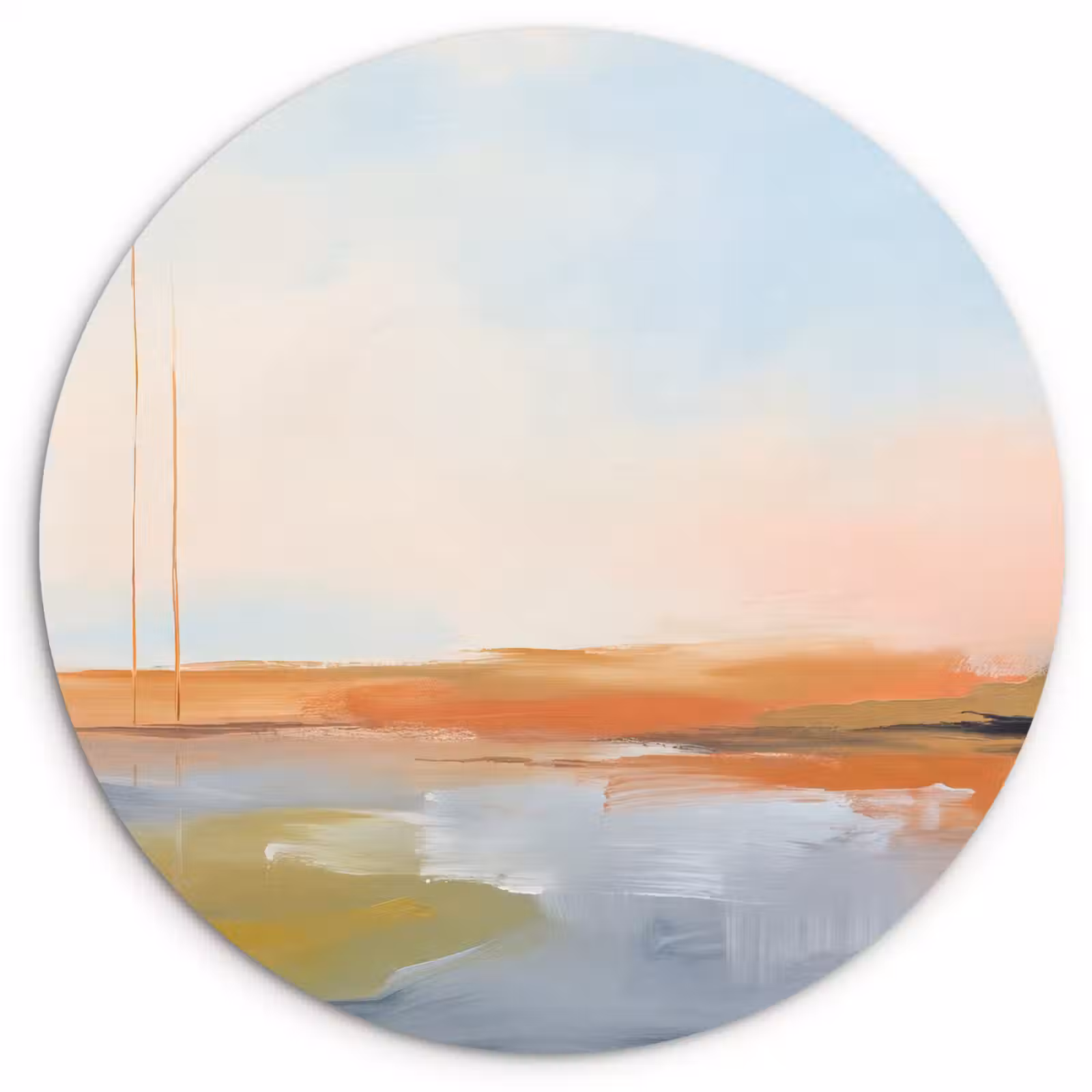 Muurcirkel - Abstract - Landschap - Horizon - Modern - Kleurrijk — 1