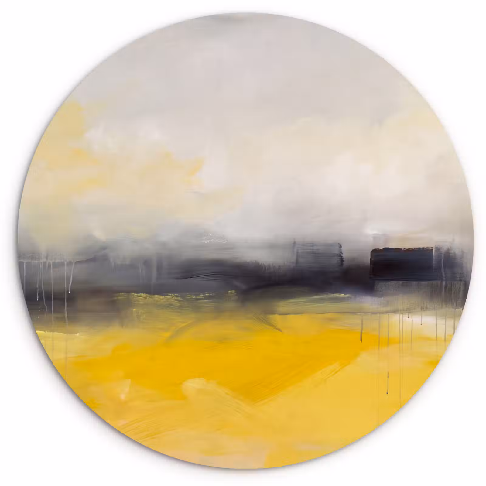 Muurcirkel - Abstract - Landschap - Modern - Geel — 1