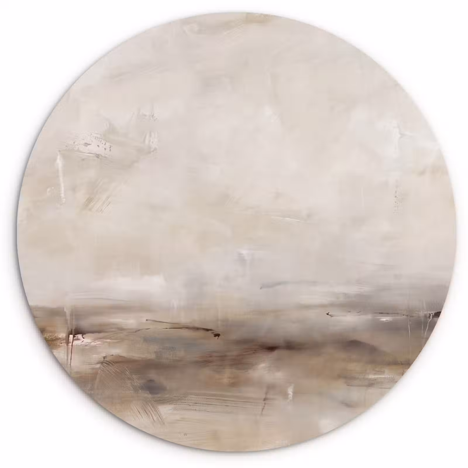 Muurcirkel - Abstrakt - Landschap - Modern - Beige - Kunst — 1