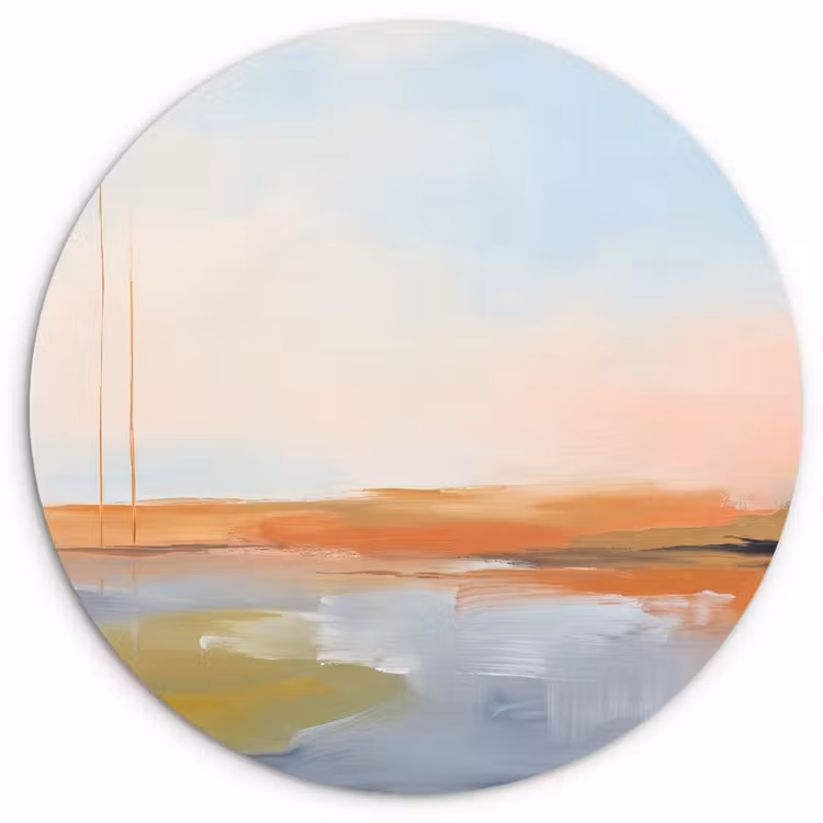 Muurcirkel - Abstract - Landschap - Horizon - Modern - Kleurrijk — 1