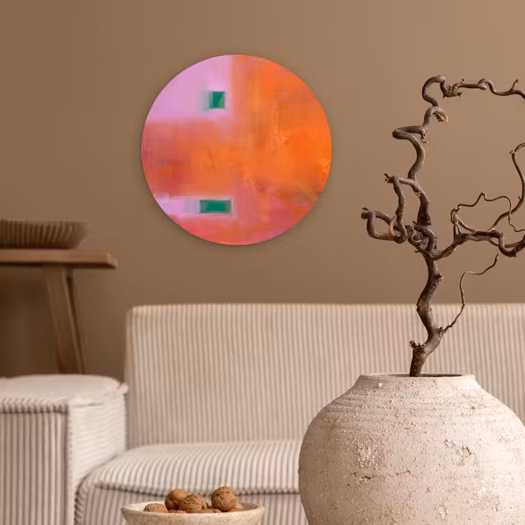 Muurcirkel - Abstract - Vlakken - Kunst - Modern - Oranje — 2