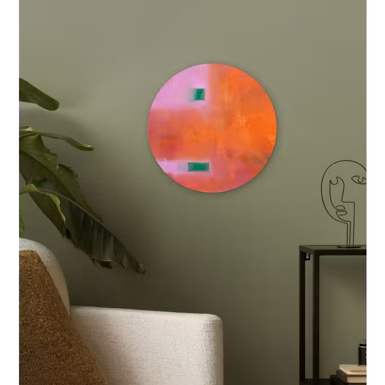 Muurcirkel - Abstract - Vlakken - Kunst - Modern - Oranje — 3
