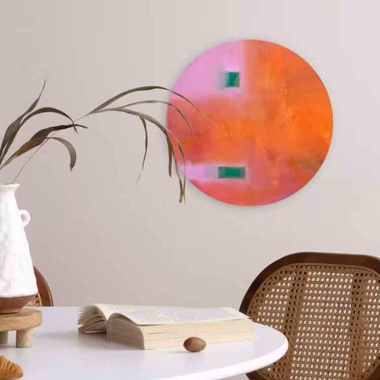 Muurcirkel - Abstract - Vlakken - Kunst - Modern - Oranje — 4