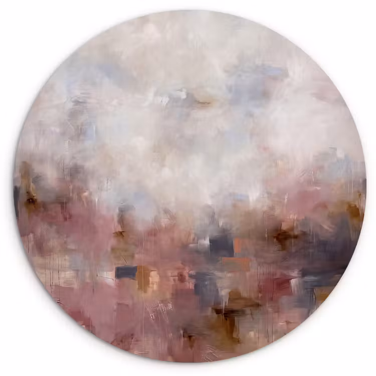 Muurcirkel - Abstract - Vloeiend - Kunst - Modern - Beige — 1