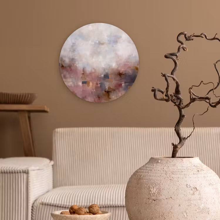 Muurcirkel - Abstract - Vloeiend - Kunst - Modern - Beige — 2