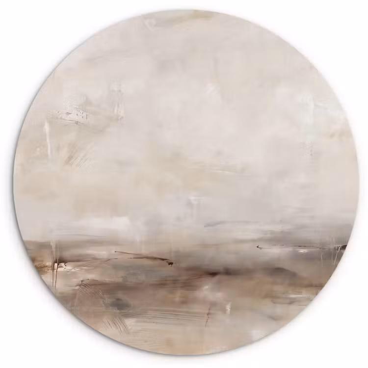 Muurcirkel - Abstrakt - Landschap - Modern - Beige - Kunst — 1
