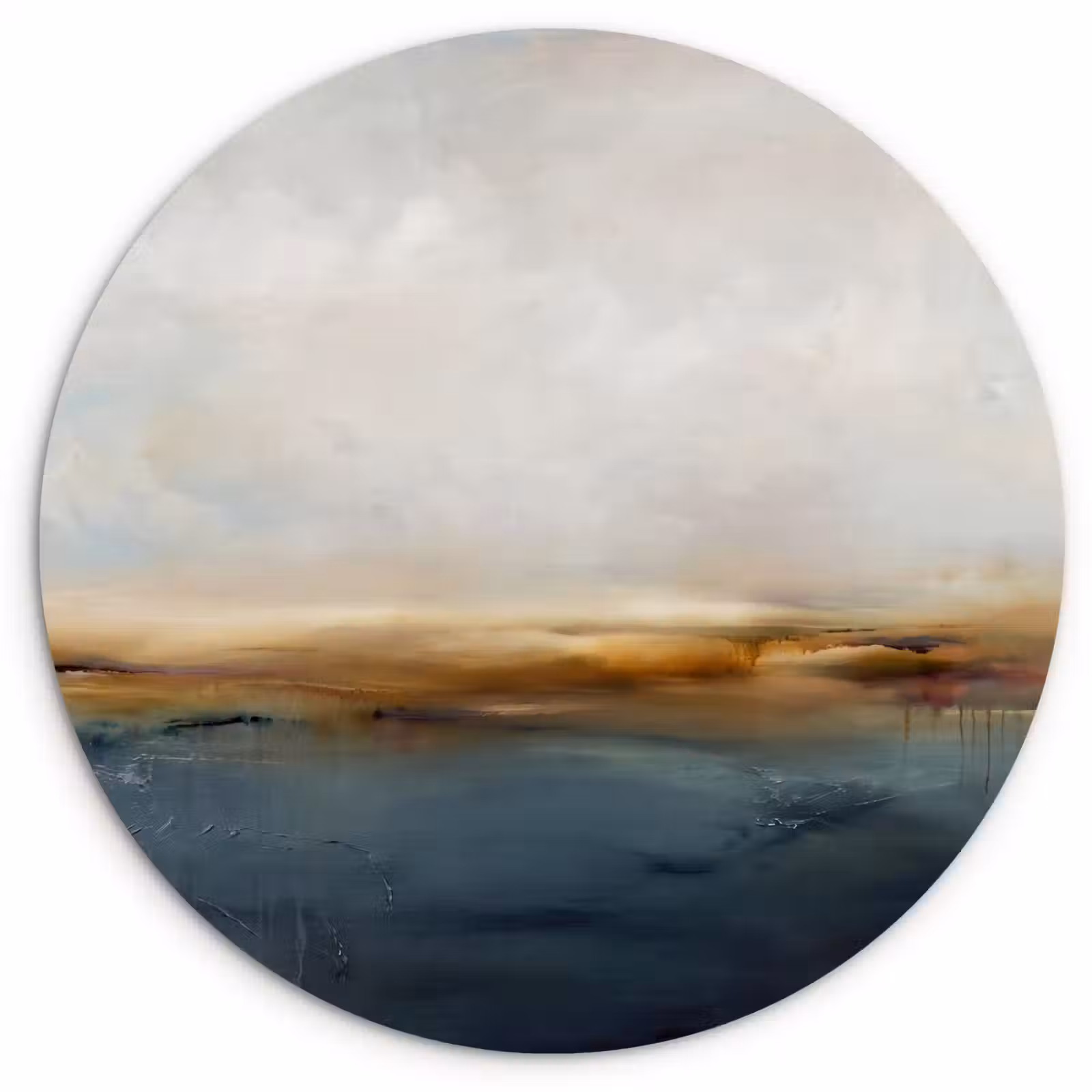 Muurcirkel - Abstract - Horizon - Water - Modern - Beige — 1