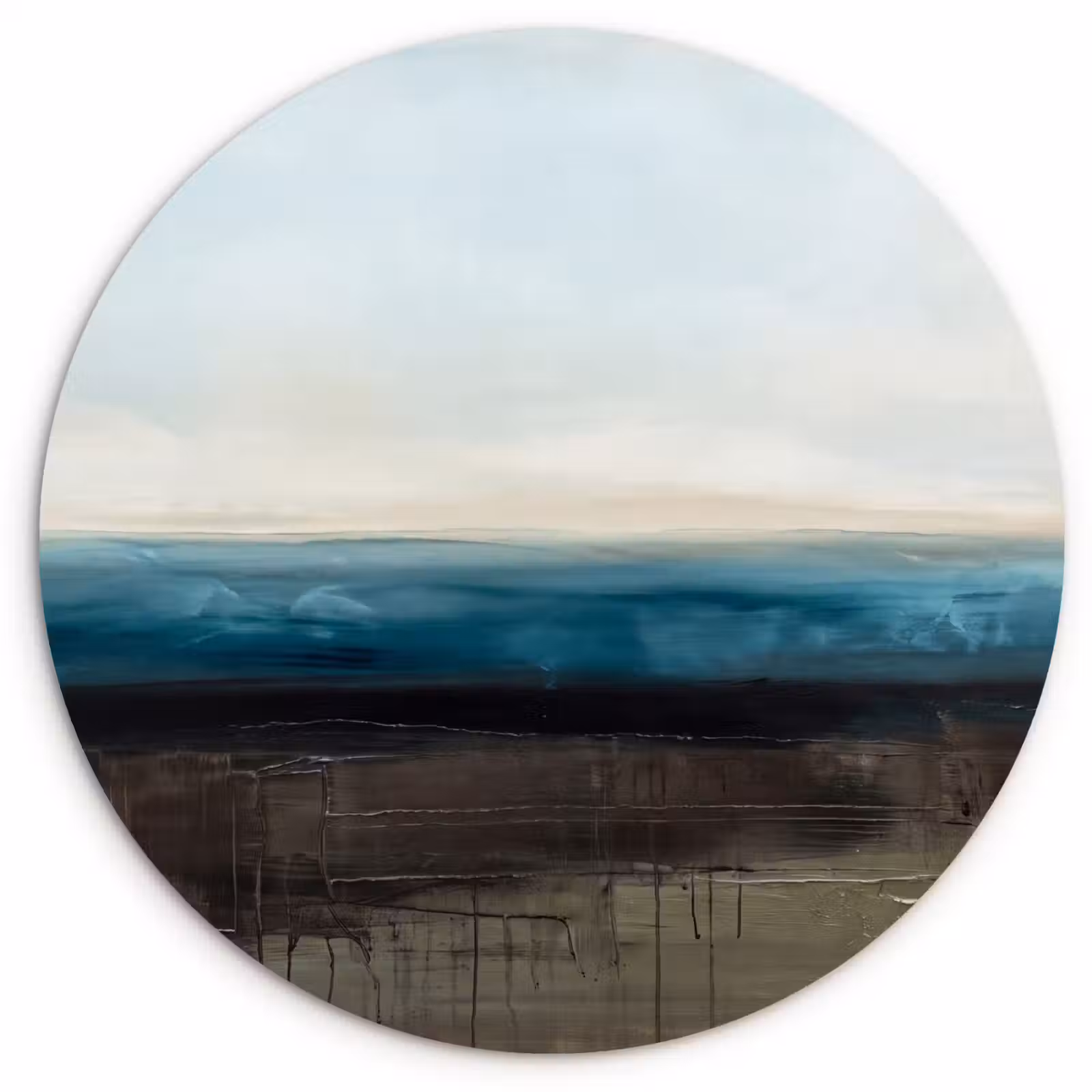 Muurcirkel - Abstract - Landschap - Horizon - Blauw - Modern — 1