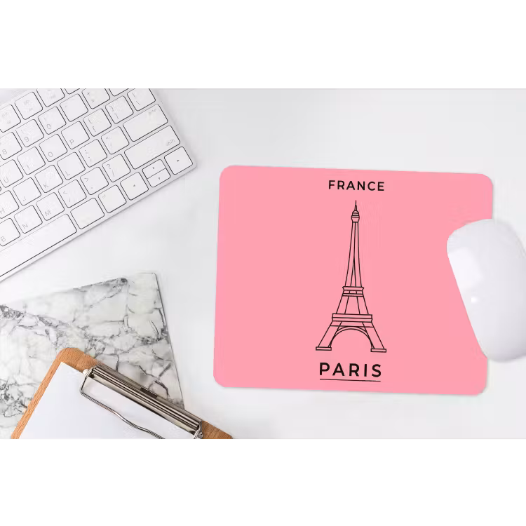 Muismat - Eiffeltoren - Parijs - Architectuur - Minimalistisch - Roze — 2