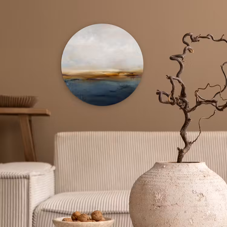 Muurcirkel - Abstract - Horizon - Water - Modern - Beige — 2
