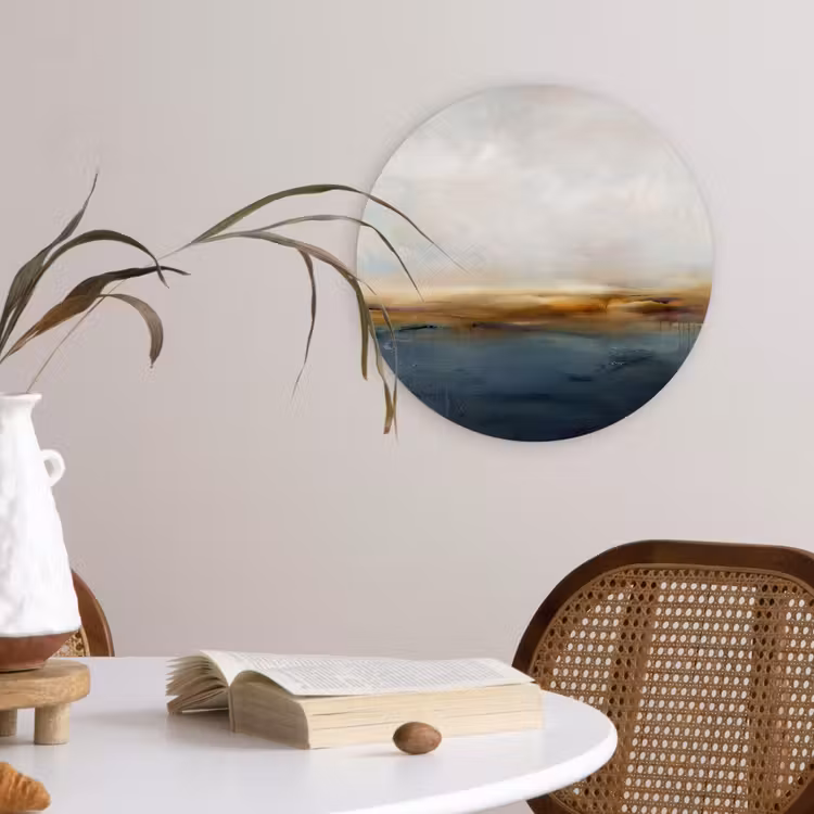 Muurcirkel - Abstract - Horizon - Water - Modern - Beige — 4