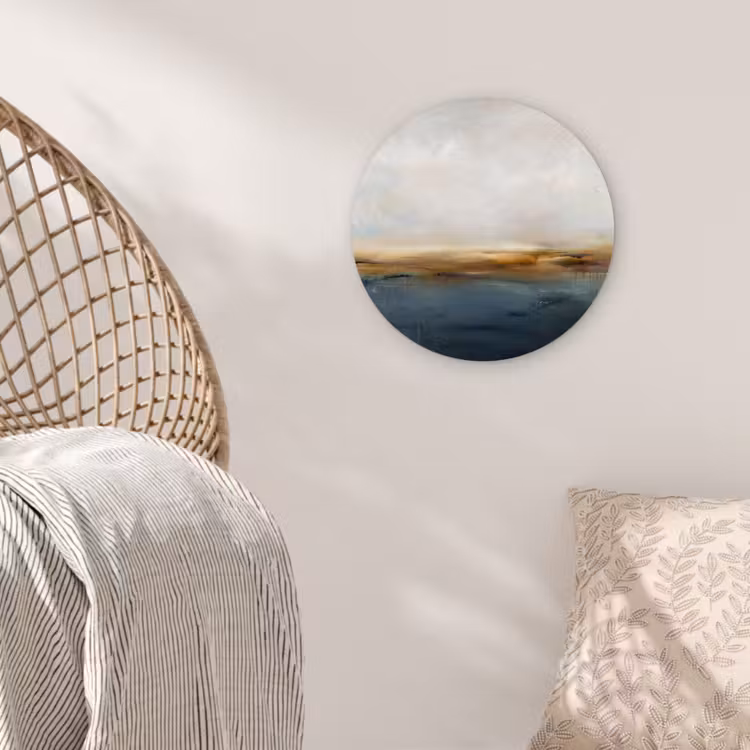 Muurcirkel - Abstract - Horizon - Water - Modern - Beige — 5