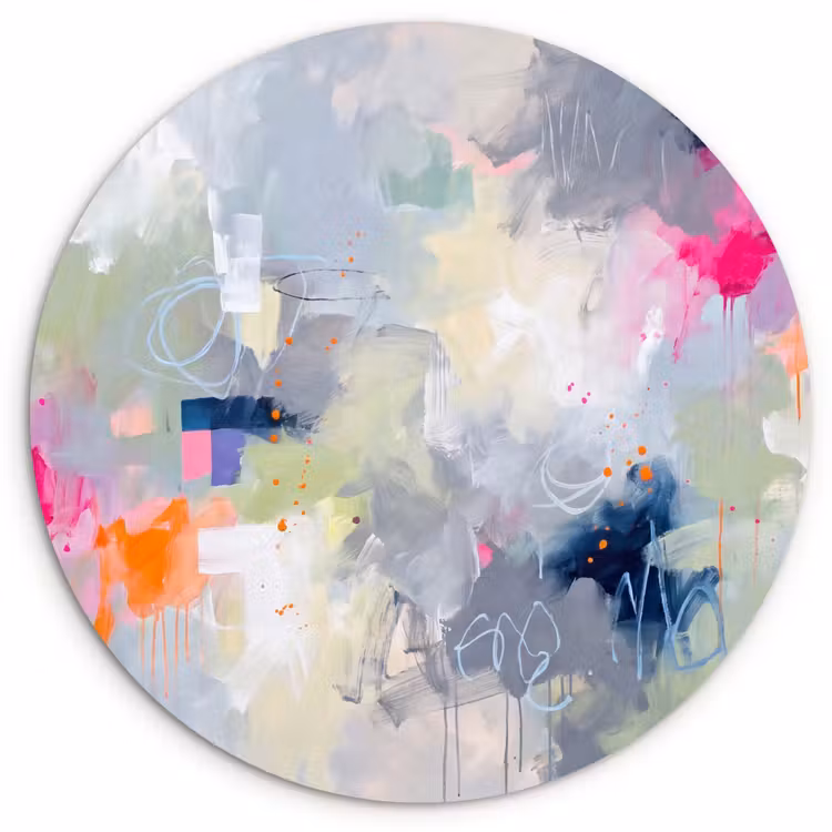 Muurcirkel - Abstract - Kleurrijk - Modern - Kunst — 1