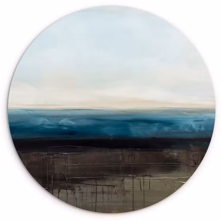 Muurcirkel - Abstract - Landschap - Horizon - Blauw - Modern — 1