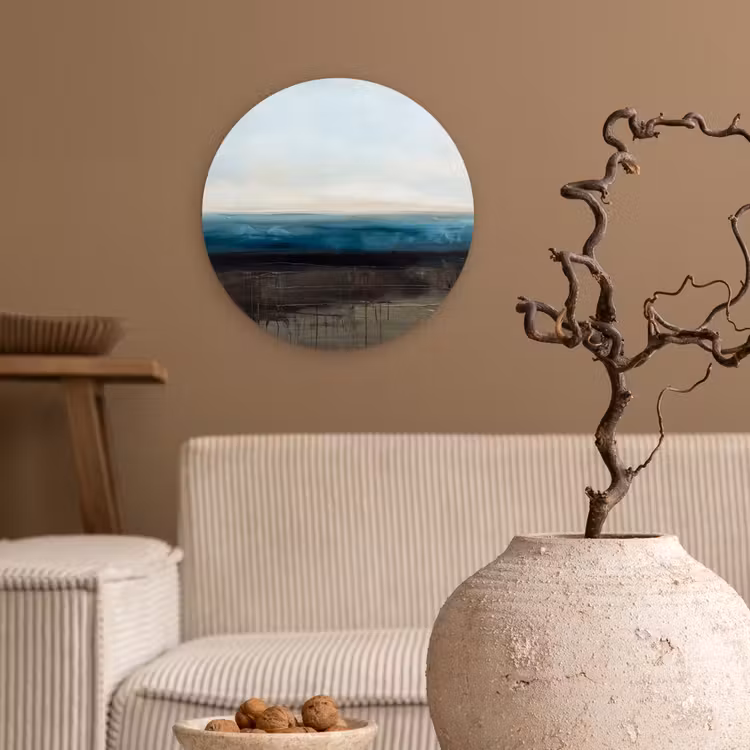Muurcirkel - Abstract - Landschap - Horizon - Blauw - Modern — 2