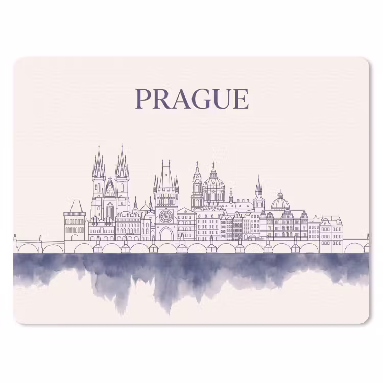 Muismat - Praag - Skyline - Architectuur - Blauw — 1