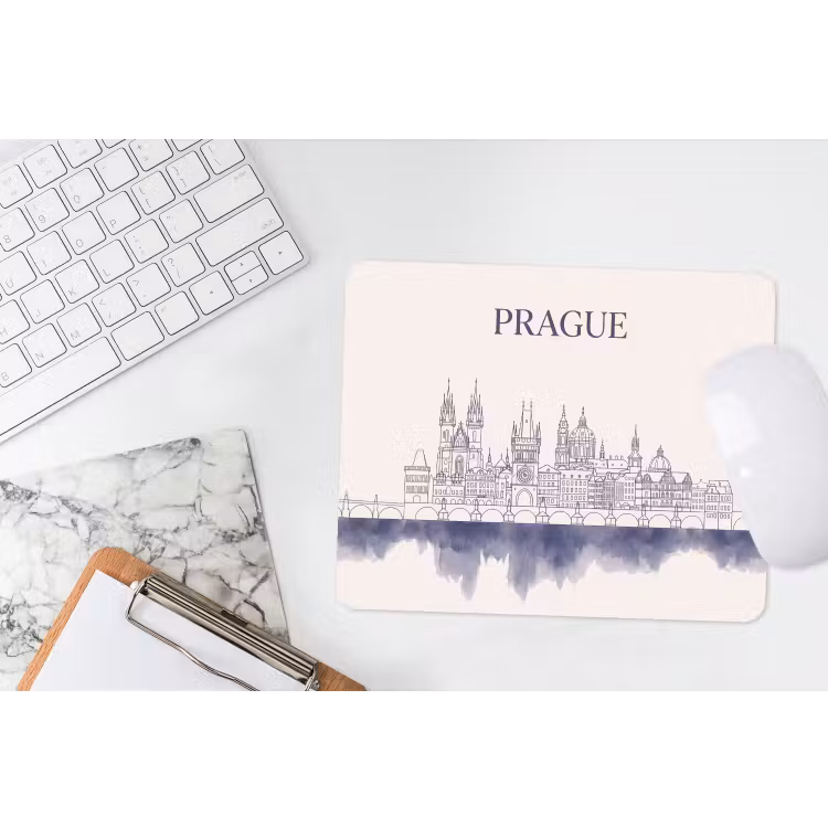 Muismat - Praag - Skyline - Architectuur - Blauw — 2
