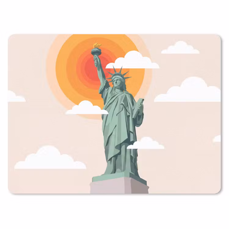 Muismat - Vrijheidsbeeld - New York - Zon - Modern — 1