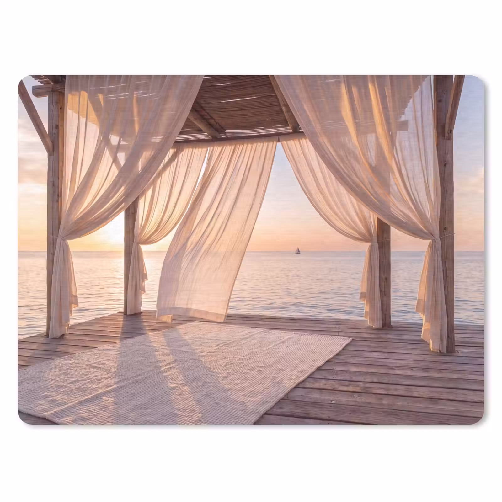 Muismat - Overkapping - Zee - Zonsondergang - Vakantie - Rust — 1