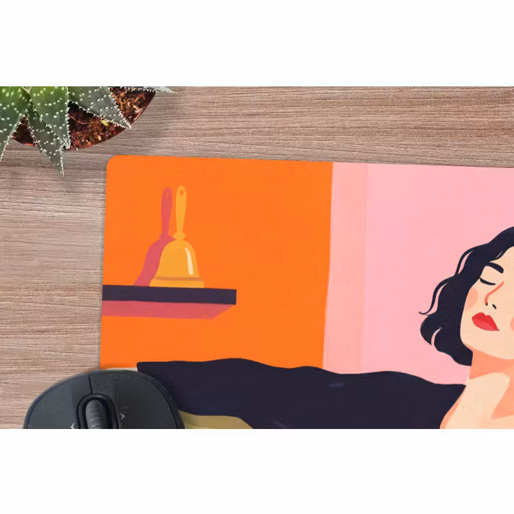 Muismat - Vrouw - Kat - Interieur - Modern - Kleurrijk — 4
