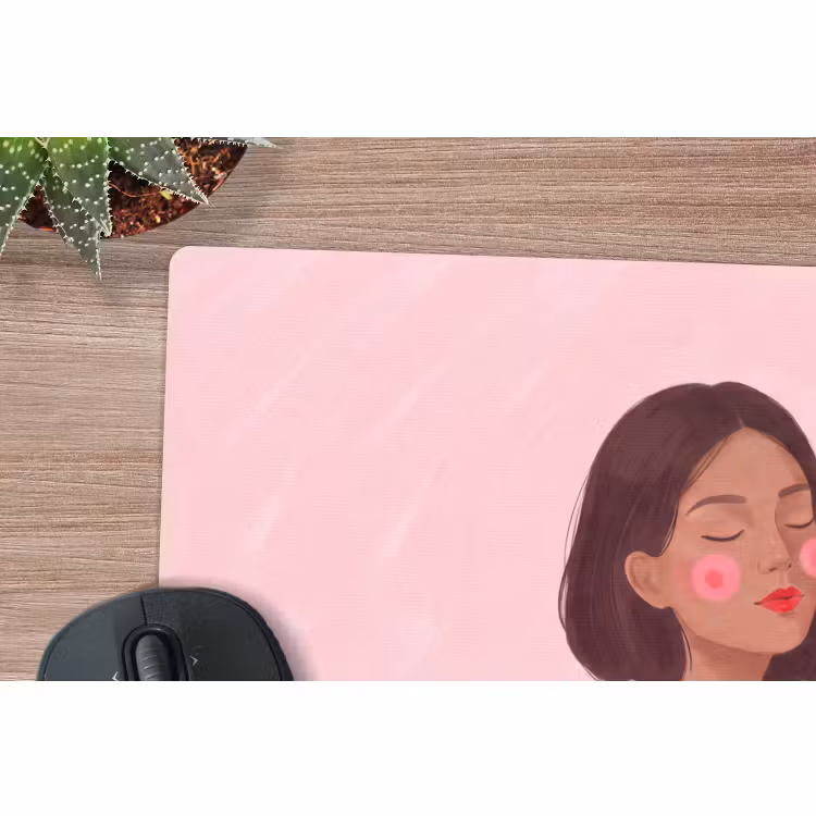 Muismat - Vrouw - Portret - Modern - Kunst - Roze — 4