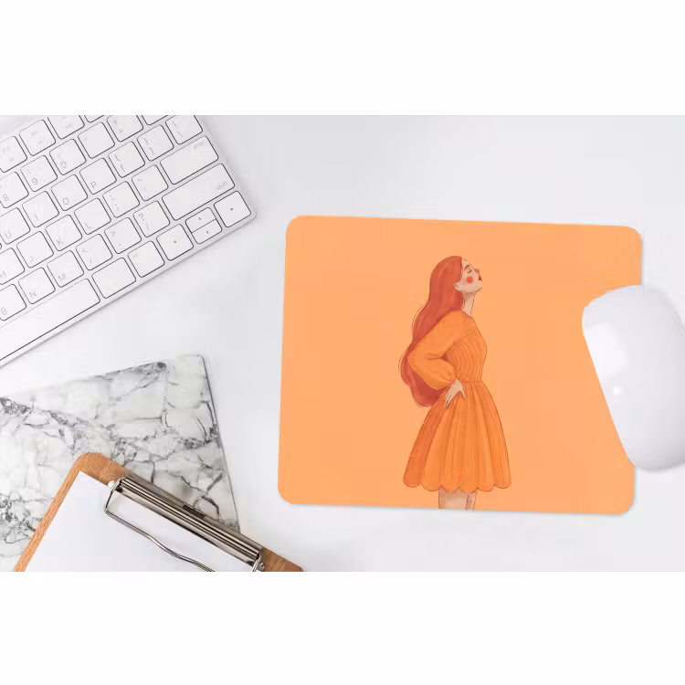 Muismat - Vrouw - Profiel - Mensen - Modern - Oranje — 2