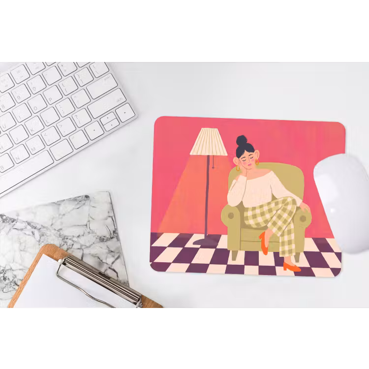 Muismat - Vrouw - Rust - Interieur - Modern - Kunst — 2