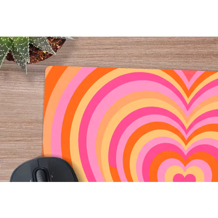 Muismat - Hart - Concentrisch - Abstract - Liefde - Kleurrijk — 4