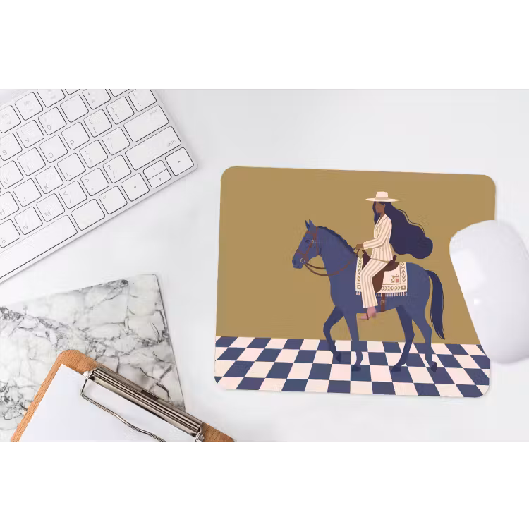 Muismat - Vrouw - Paard - Rijden - Modern - Abstract — 2