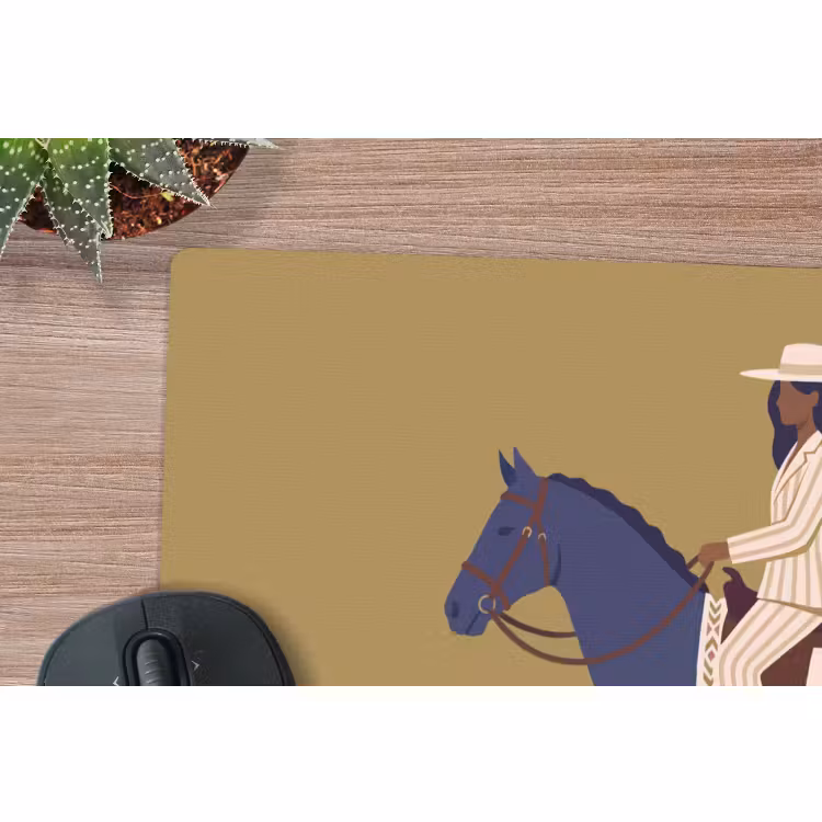Muismat - Vrouw - Paard - Rijden - Modern - Abstract — 4