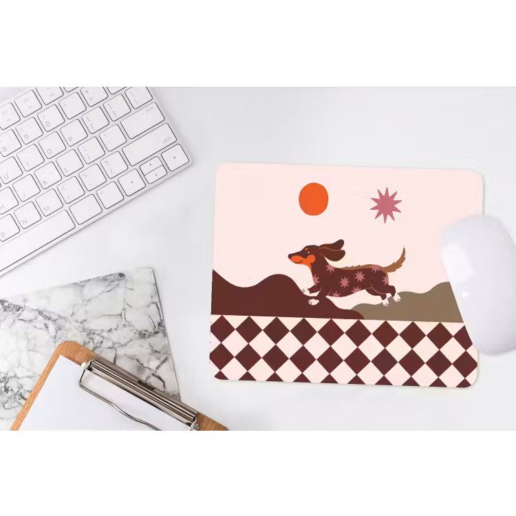 Muismat - Hond - Abstract - Dieren - Modern - Bruin — 2