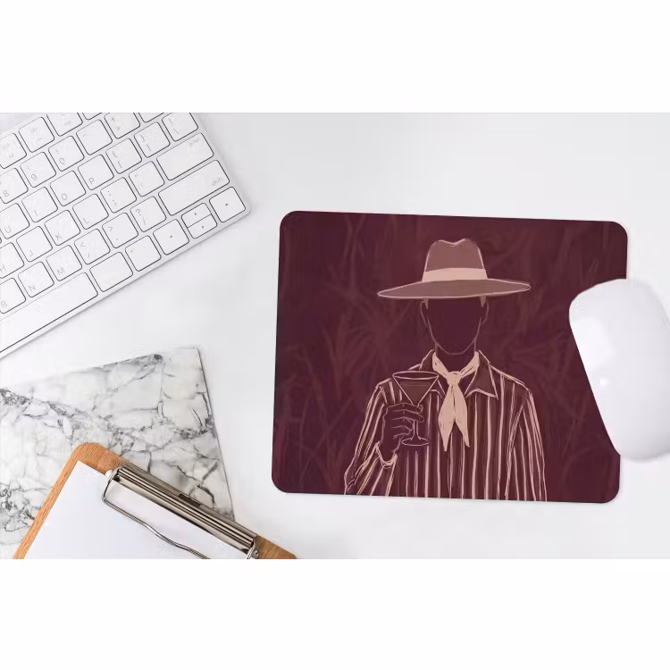 Muismat - Mens - Hoed - Cocktail - Abstract - Bruin — 2
