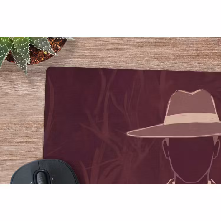 Muismat - Mens - Hoed - Cocktail - Abstract - Bruin — 4