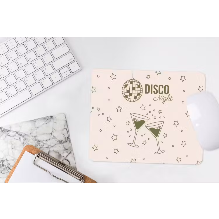 Muismat - Feest - Disco - Drank - Illustratie - Groen — 2