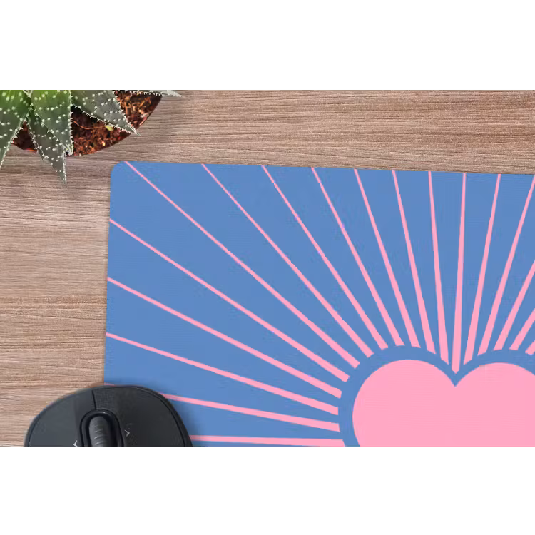 Muismat - Hart - Stralen - Liefde - Modern - Roze — 4
