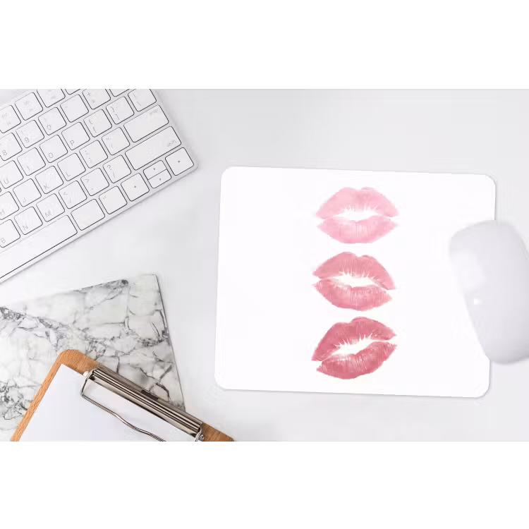 Muismat - Lippen - Kusafdruk - Roze - Modern - Abstract — 2