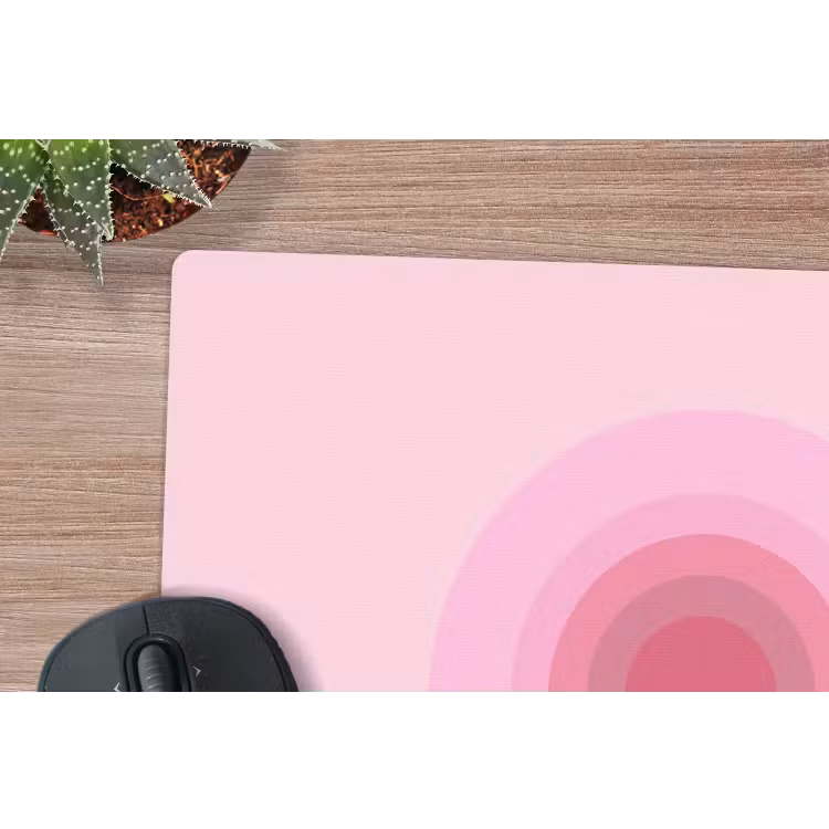 Muismat - Patroon - Cirkels - Abstract - Roze - Modern — 4