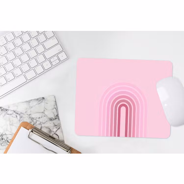 Muismat - Regenboog - Roze - Abstract - Modern - Minimalistisch — 2