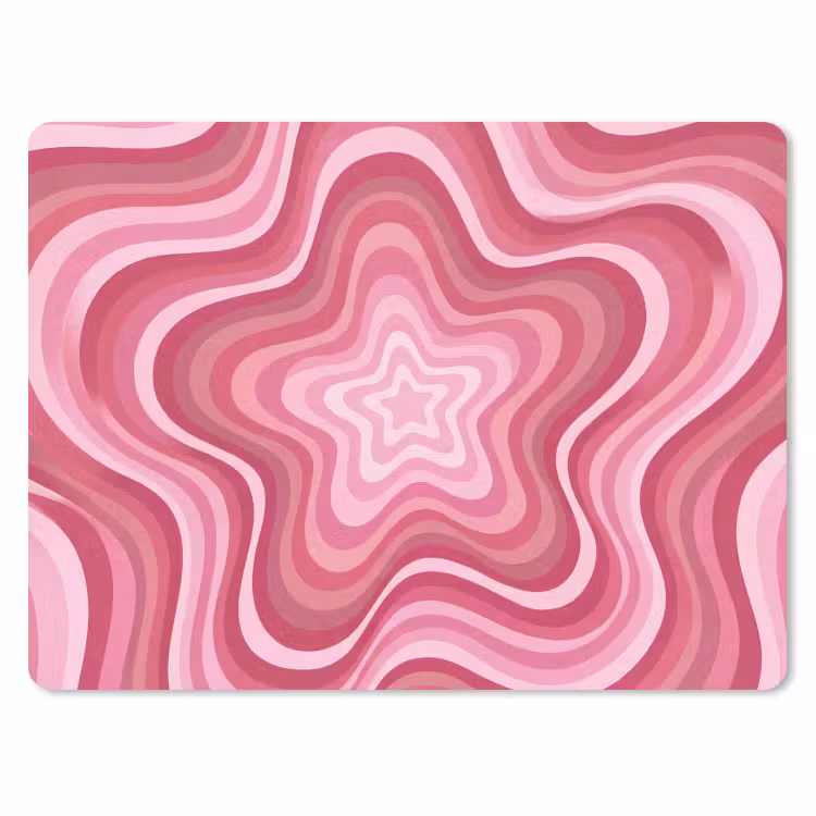 Muismat - Ster - Golvend - Abstract - Roze — 1