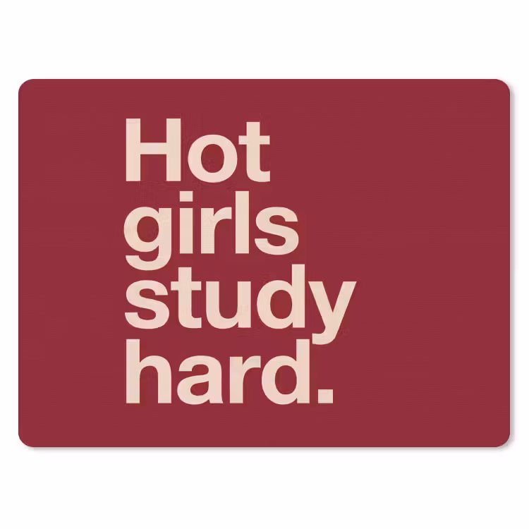 Muismat - Tekst - Studie - Motivatie - Modern - Rood — 1