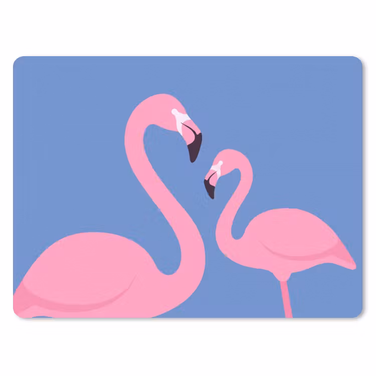 Muismat - Vogel - Paar - Dieren - Modern - Roze — 1
