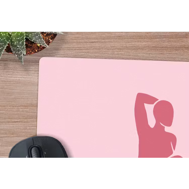 Muismat - Vrouw - Silhouet - Abstract - Modern - Roze — 4