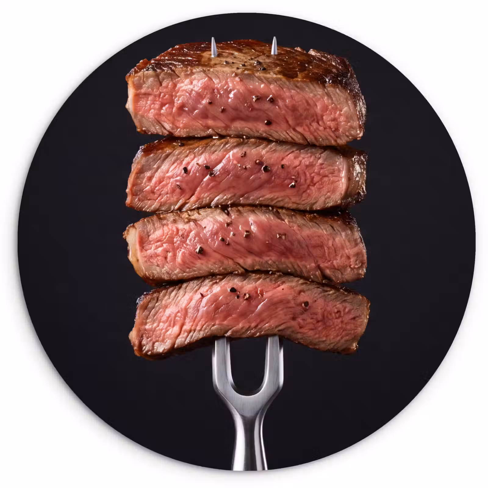 Muurcirkel - Eten - Rosé - Vork — 1
