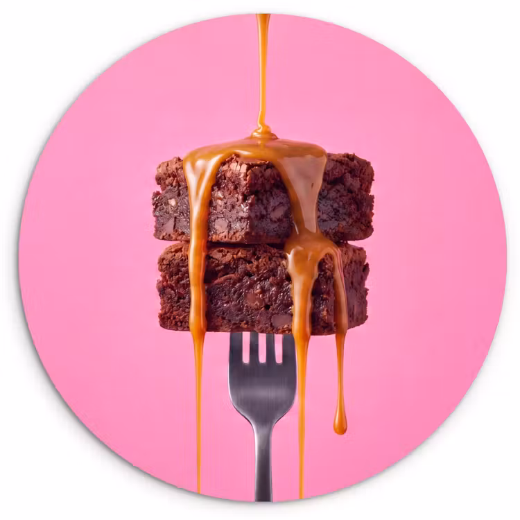 Muurcirkel - Brownie - Karamel - Eten — 1